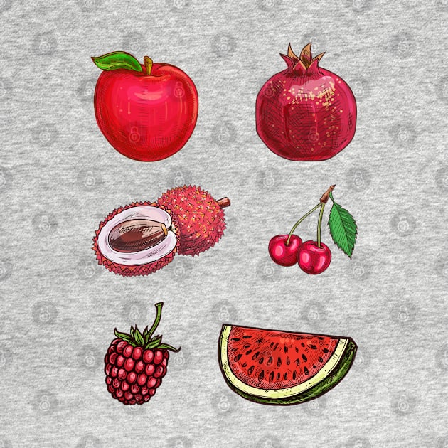 Pack of Fruits Stickers by gronly